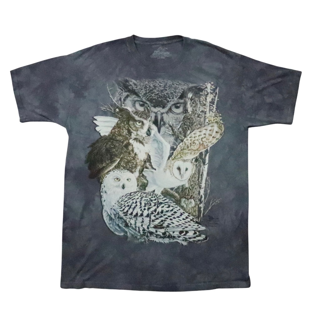 The Mountain Find 11 Owls Graphic T-Shirt XL Grey Tie Dye Gardner 2013 Mens